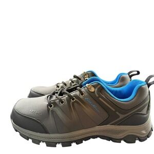 Eddie Bauer Highlands Low Hiking Shoes Men's 8M Gray Blue Soft Shell Trail New